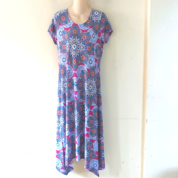 Chico's Medallion Cluster-Print Dress 8/10 - Picture 3 of 16